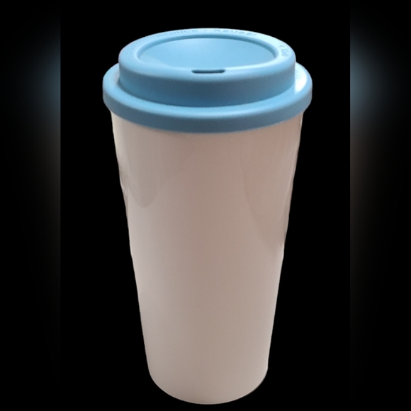 Cozy cup 16oz. ivory/blue - Picture 2 of 11